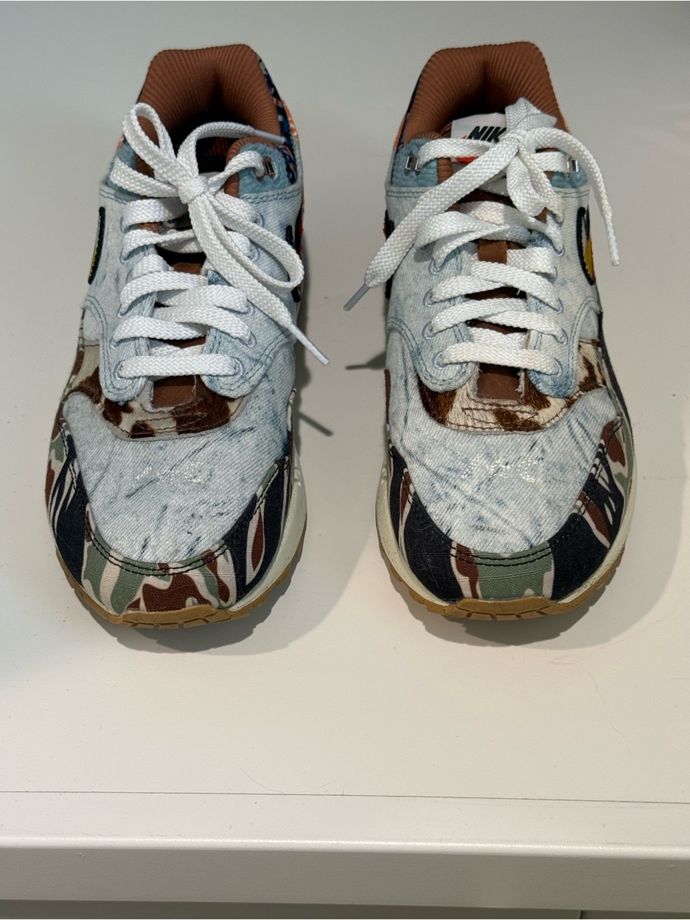 Like New - Nike Concept Mixed-Media Camo Accent Sneakers - White & Multi